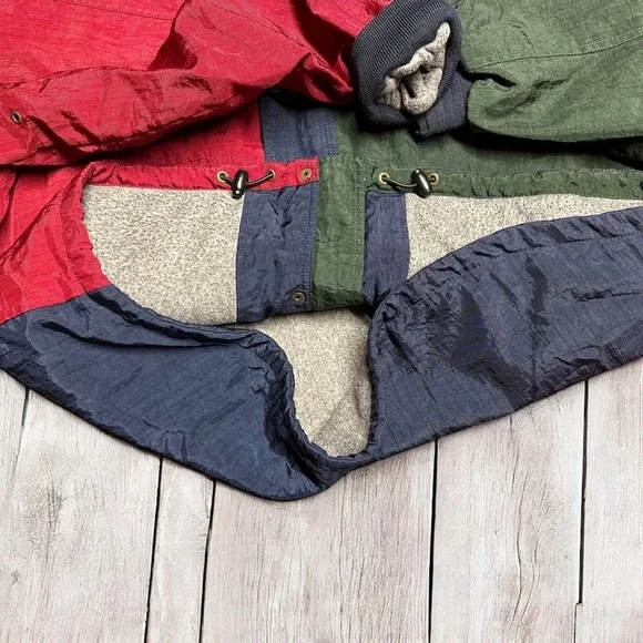 Vintage 90s Tommy Hilfiger Athletic Gear Men’s XL Color Block Crest Jacket Coat - Picture 6 of 11